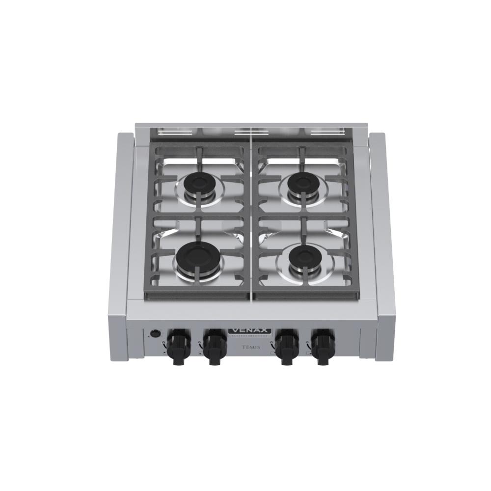 Fogao a Gas de Embutir de Bancada 4 Bocas Venax Temis Inox