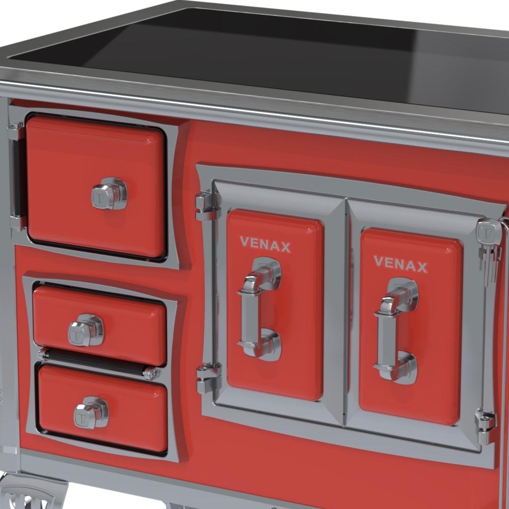 Fogao a Lenha Venax GII n 1 Sec XVIII Premium Vermelho