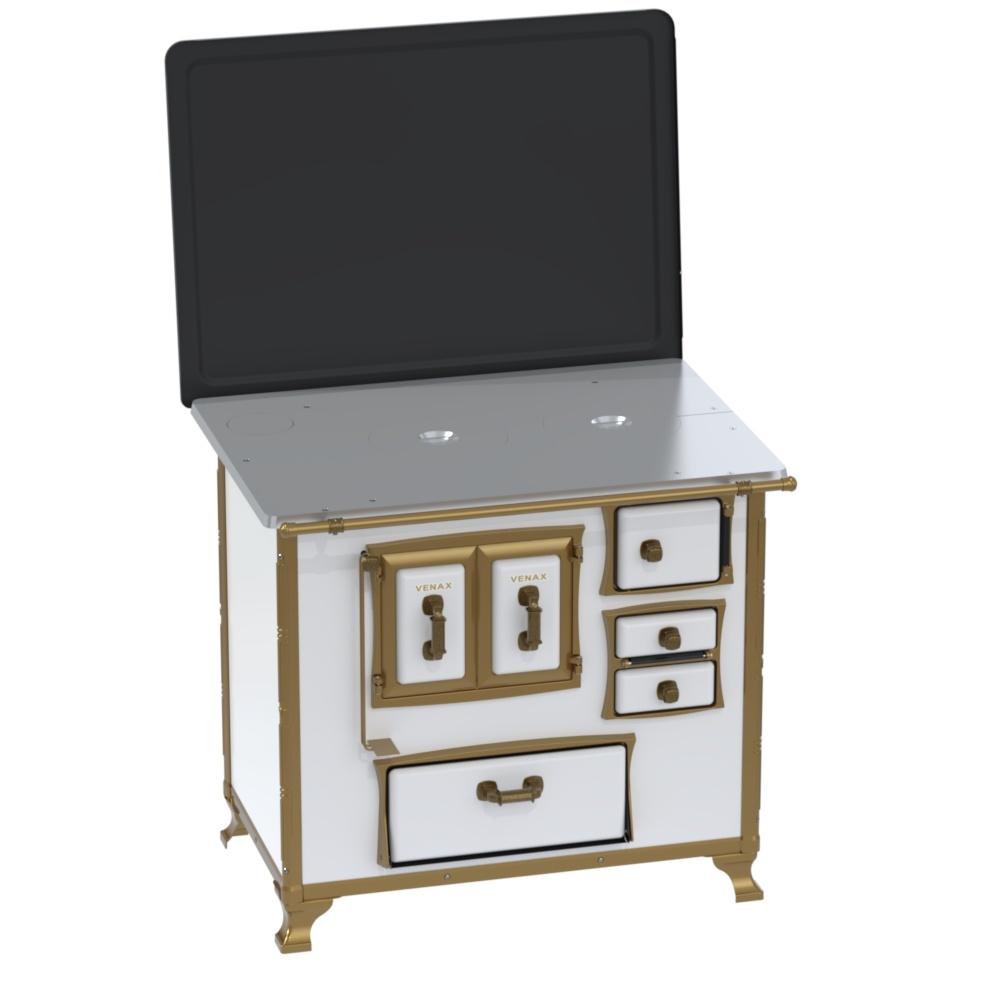 Fogao a Lenha Venax n 2 Renaissance Chapa de Aluminio Branco