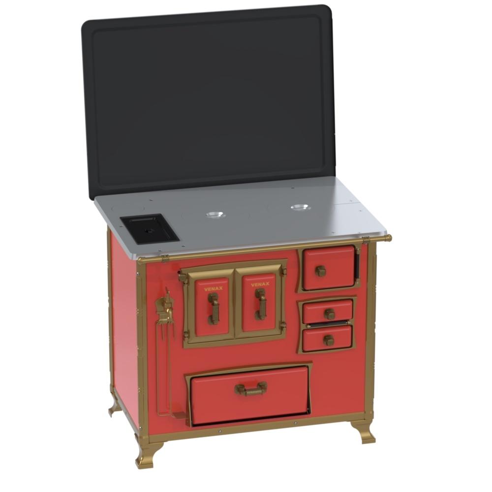 Fogao a Lenha Venax n 2 Renaissance Chapa de Aluminio Vermelho Cald