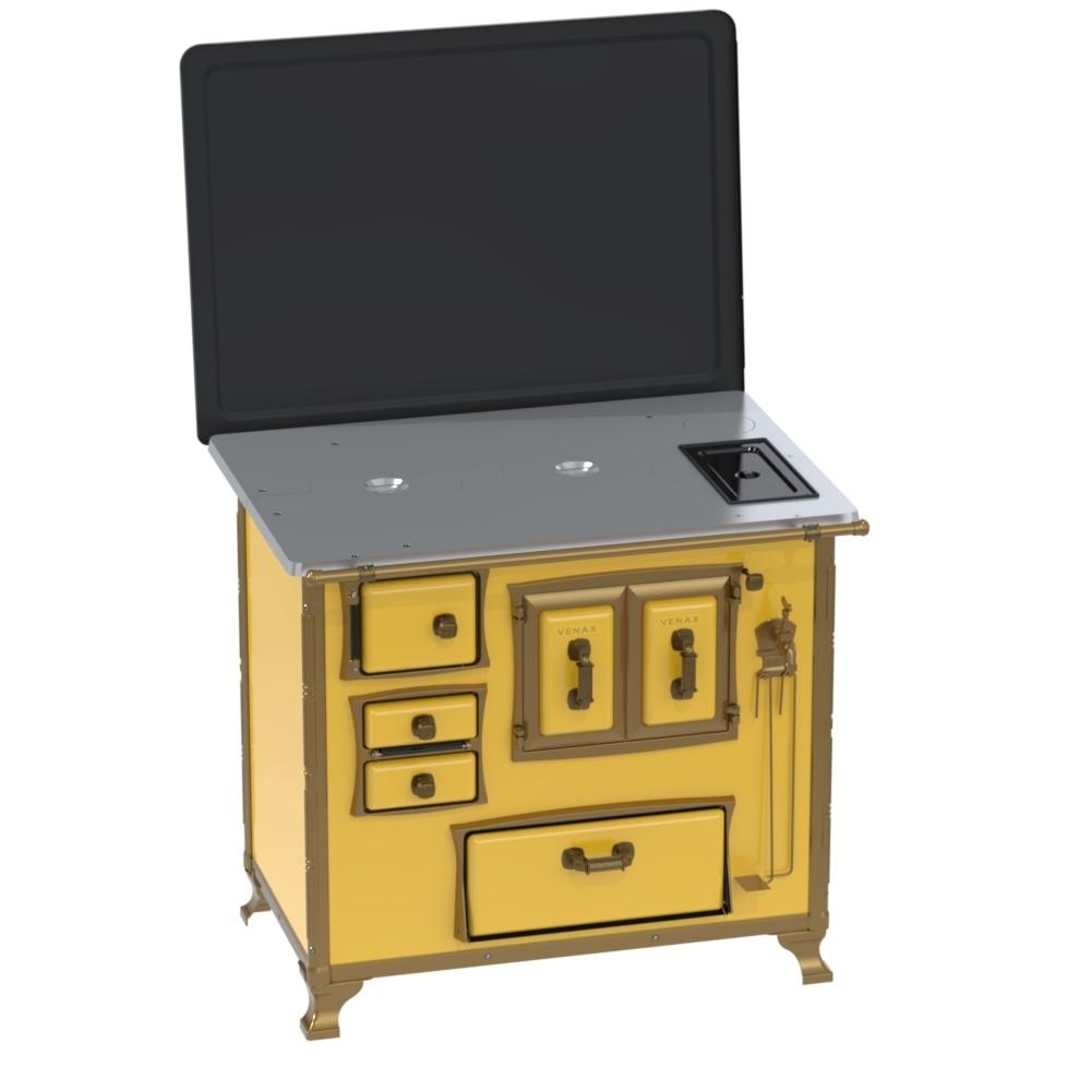 Fogao a Lenha Venax n 2 Renaissance Chapa de Aluminio Amarelo Cald