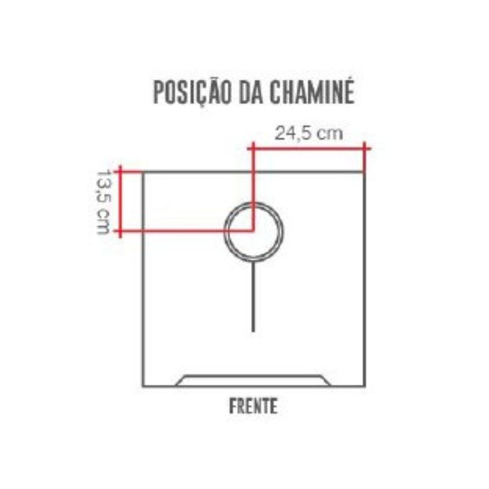 Calefator a Lenha HMD Vermont Dupla Combustao Preto