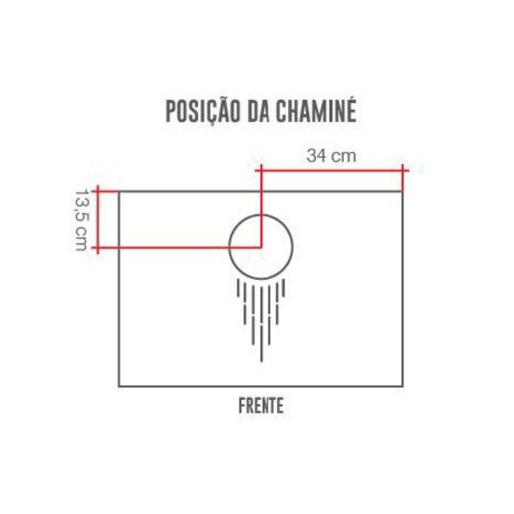 Calefator a Lenha HMD Belmonte Dupla Combustao Preto
