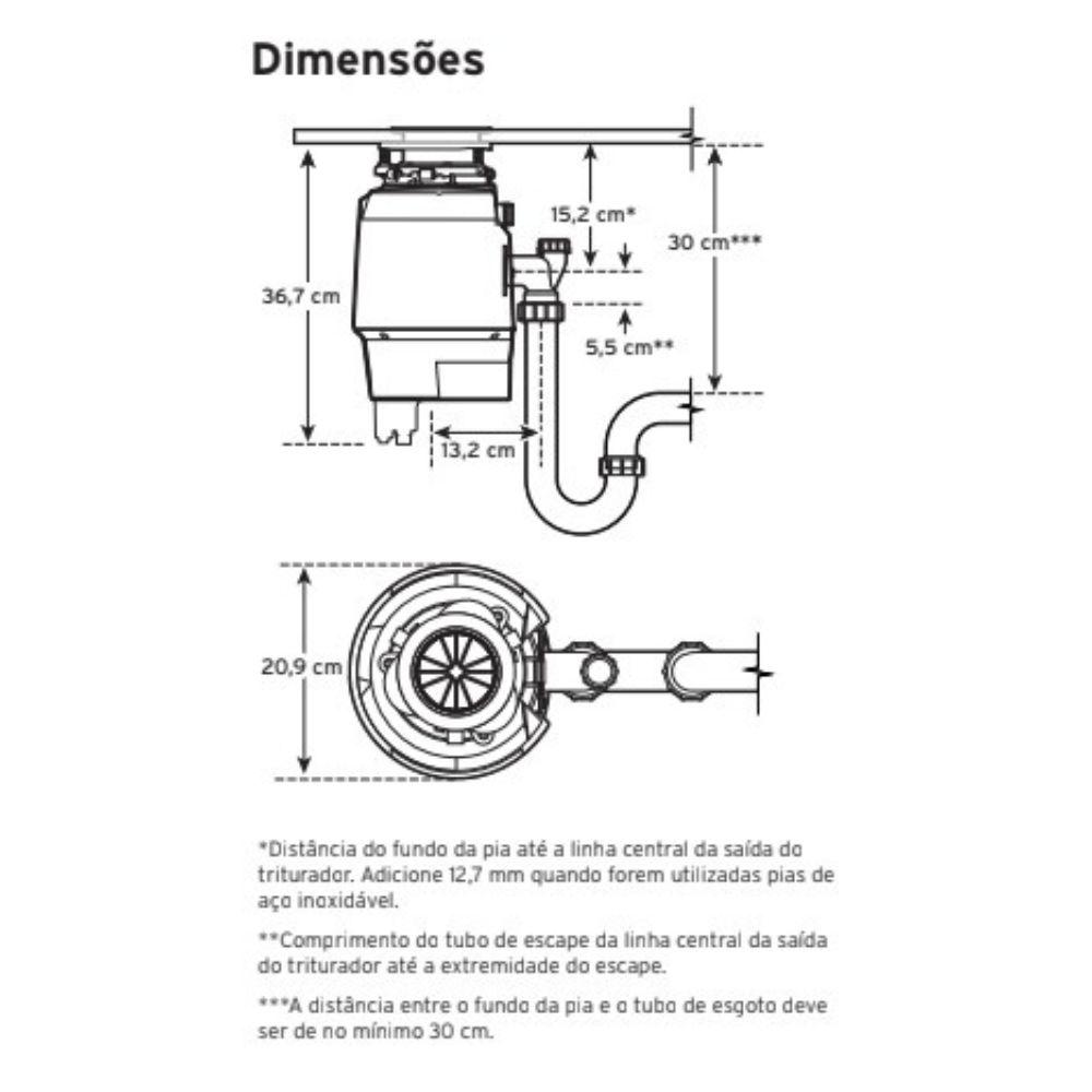 Triturador de Residuos Alimentares Insinkerator Premium 700
