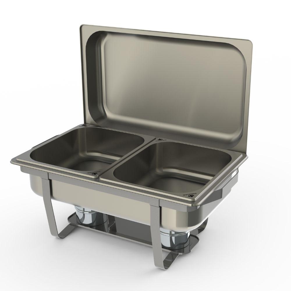 Rechaud Retangular Progás 2 Cubas 9L PR-111 Inox