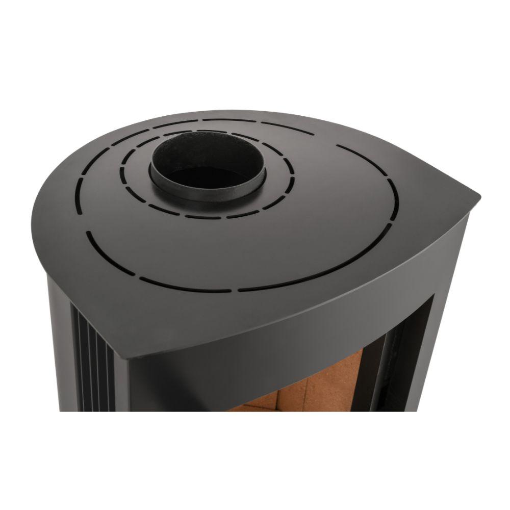 Calefator a Lenha Hidro Calidum Dupla Combustao Preto