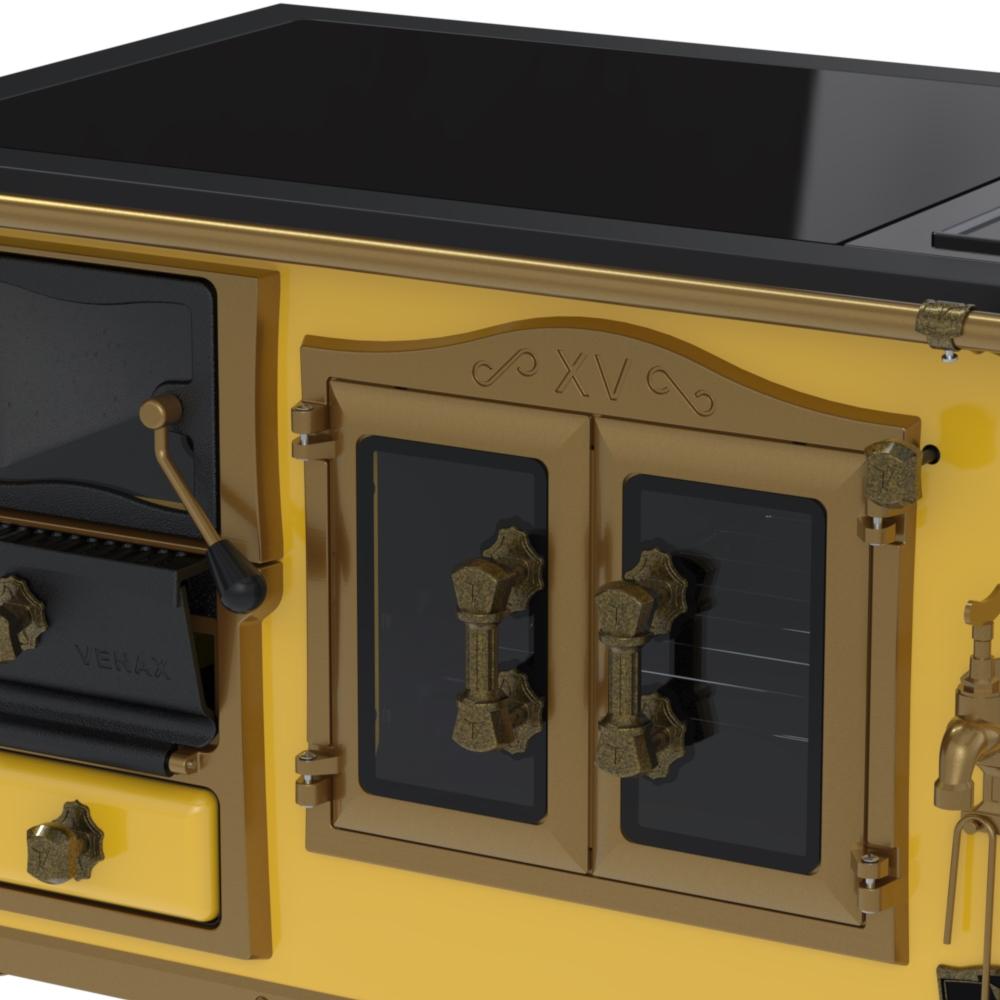 Fogao a Lenha Venax n 2 Duque Premium Caldeira Amarelo