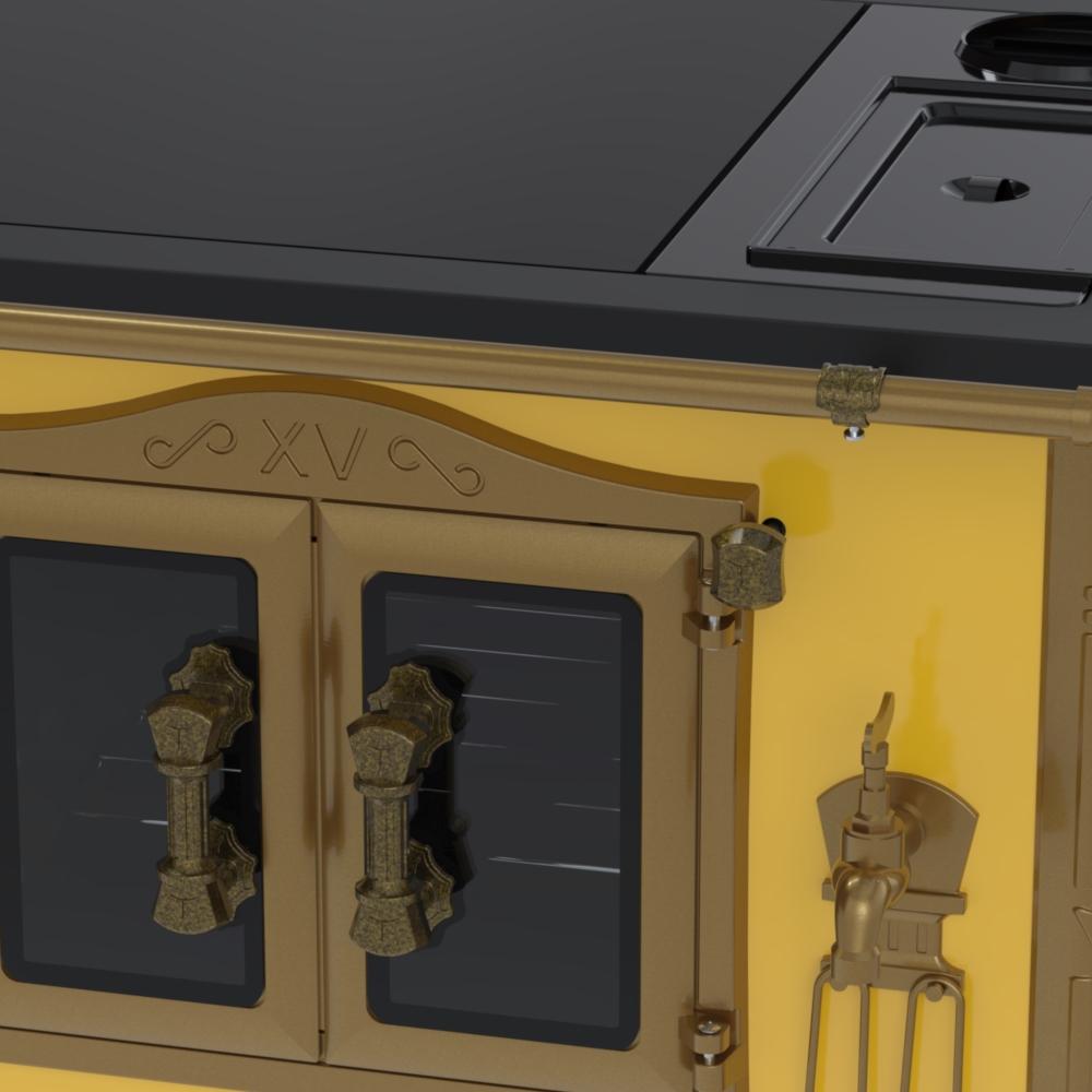 Fogao a Lenha Venax n 2 Duque Premium Caldeira Amarelo