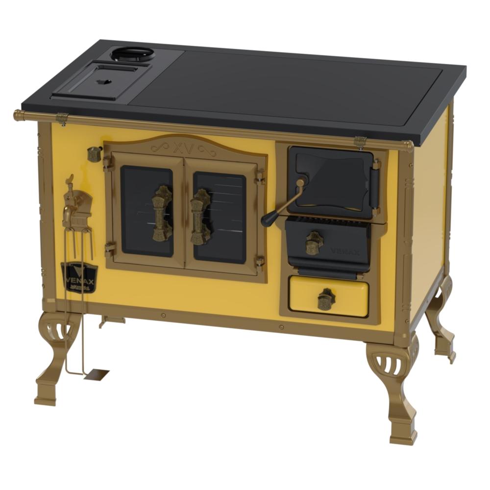 Fogao a Lenha Venax n 2 Duque Premium Caldeira Amarelo