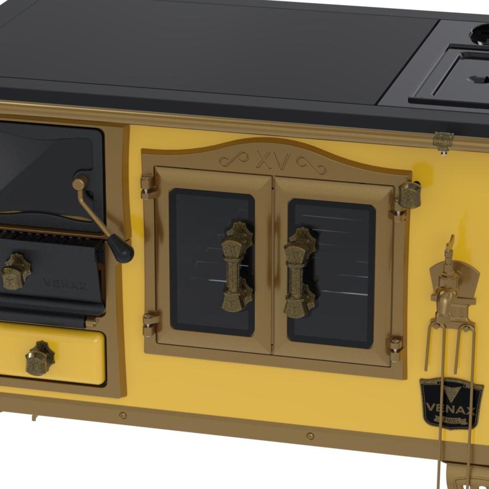Fogao a Lenha Venax n 2 Duque Premium Caldeira Amarelo