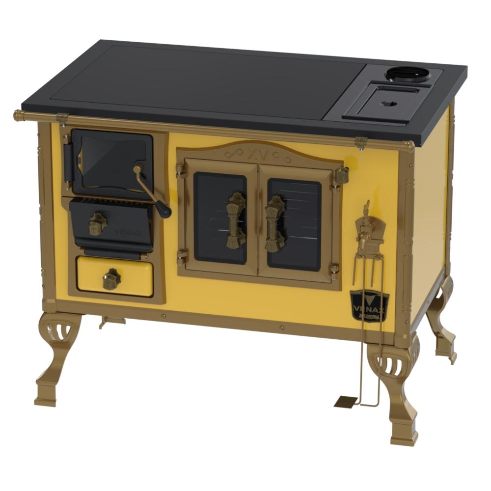 Fogao a Lenha Venax n 2 Duque Premium Caldeira Amarelo