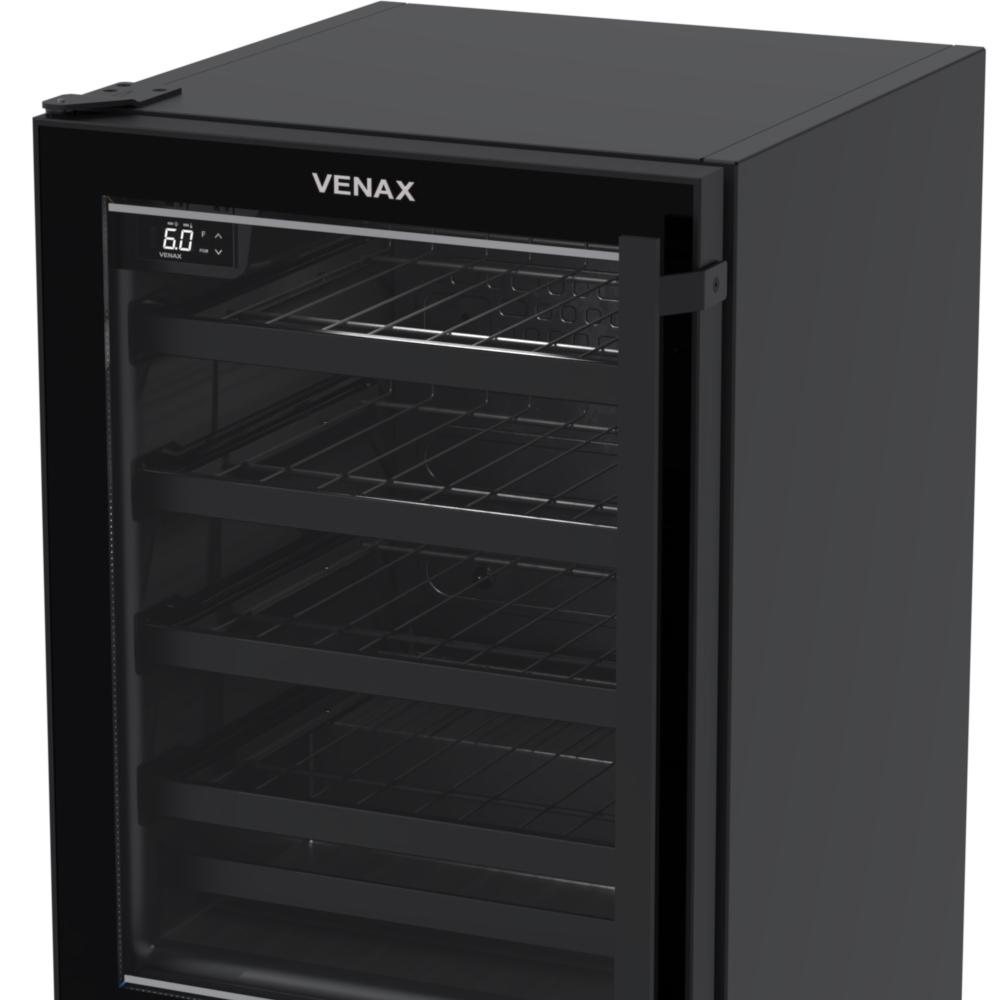 Adega de Vinhos de Embutir Venax 24 Garrafas Preto Porta Invertida