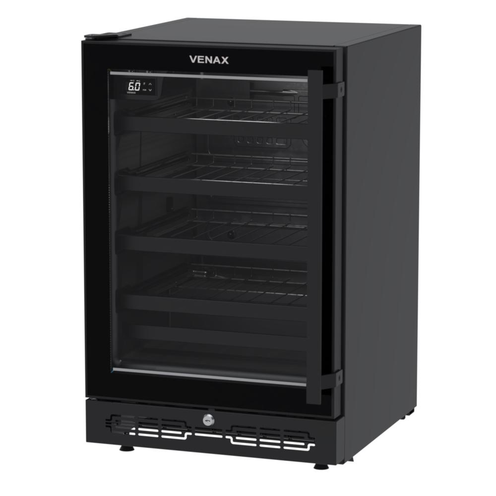 Adega de Vinhos de Embutir Venax 24 Garrafas Preto Porta Invertida