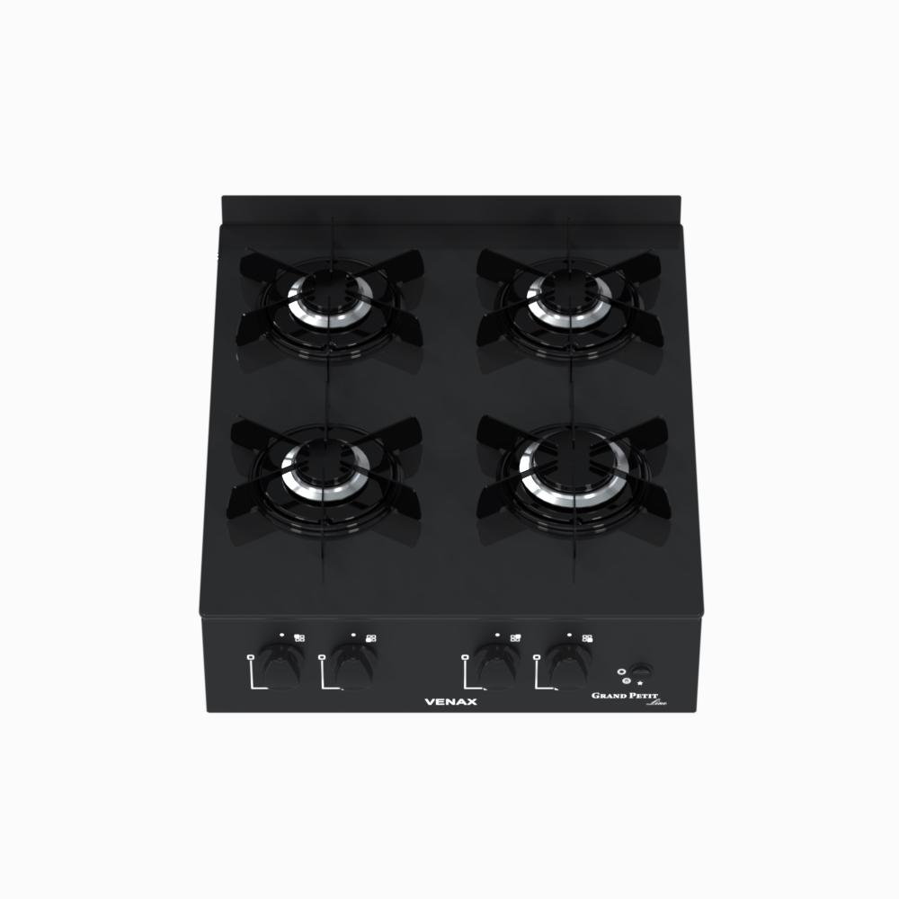 Fogao a Gas Portatil 4 Bocas Venax Grand Petit Line Preto