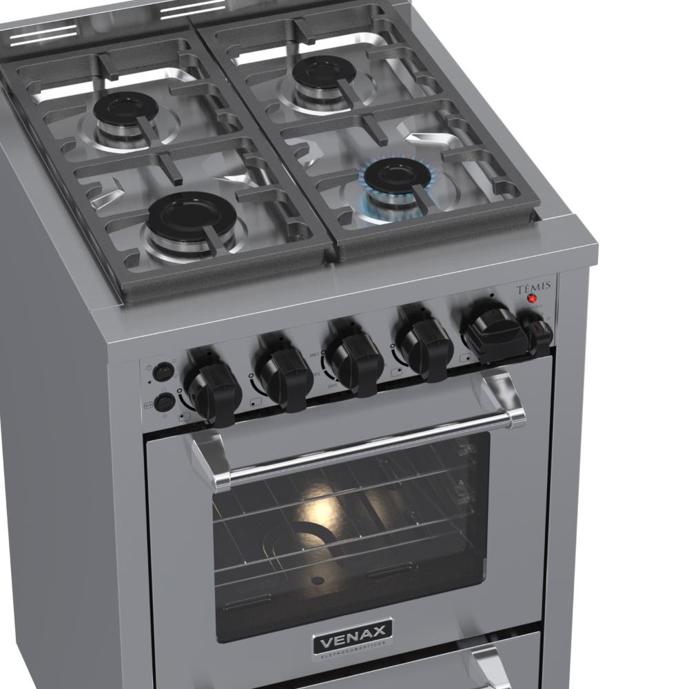 Fogao a Gas 4 Bocas Venax Temis Inox