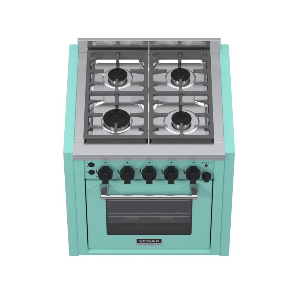Fogao a Gas de Embutir 4 Bocas Venax Temis Verde