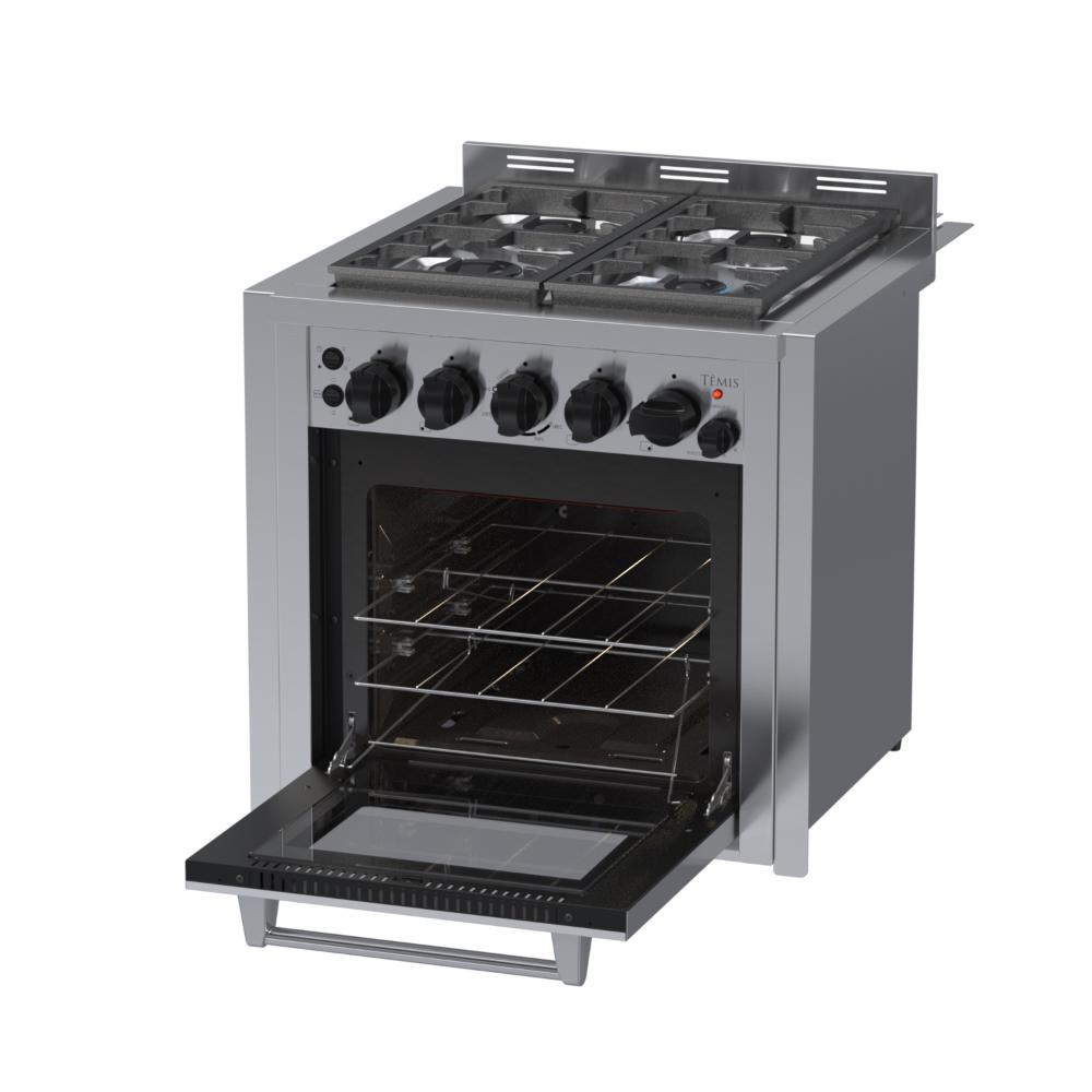 Fogao a Gas de Embutir 4 Bocas Venax Temis Inox