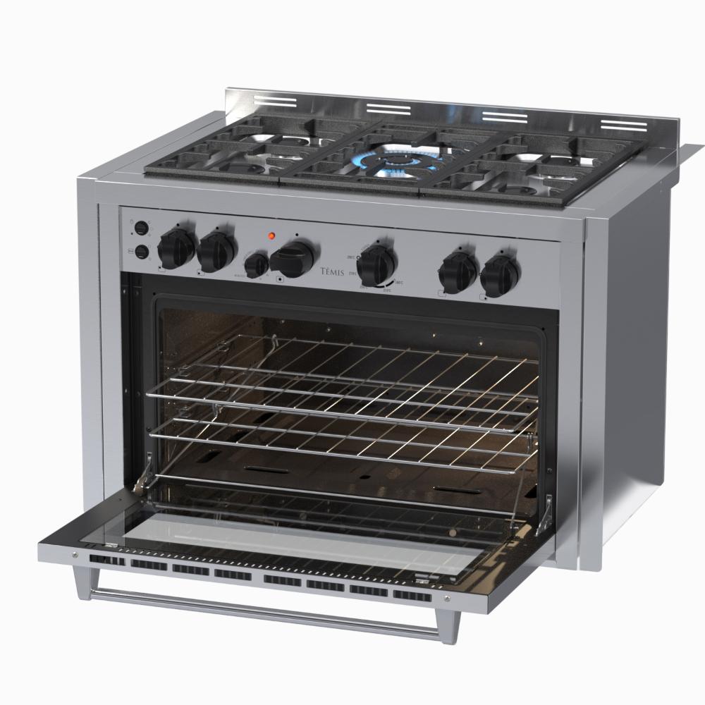 Fogao a Gas de Embutir 5 Bocas Venax Temis Inox