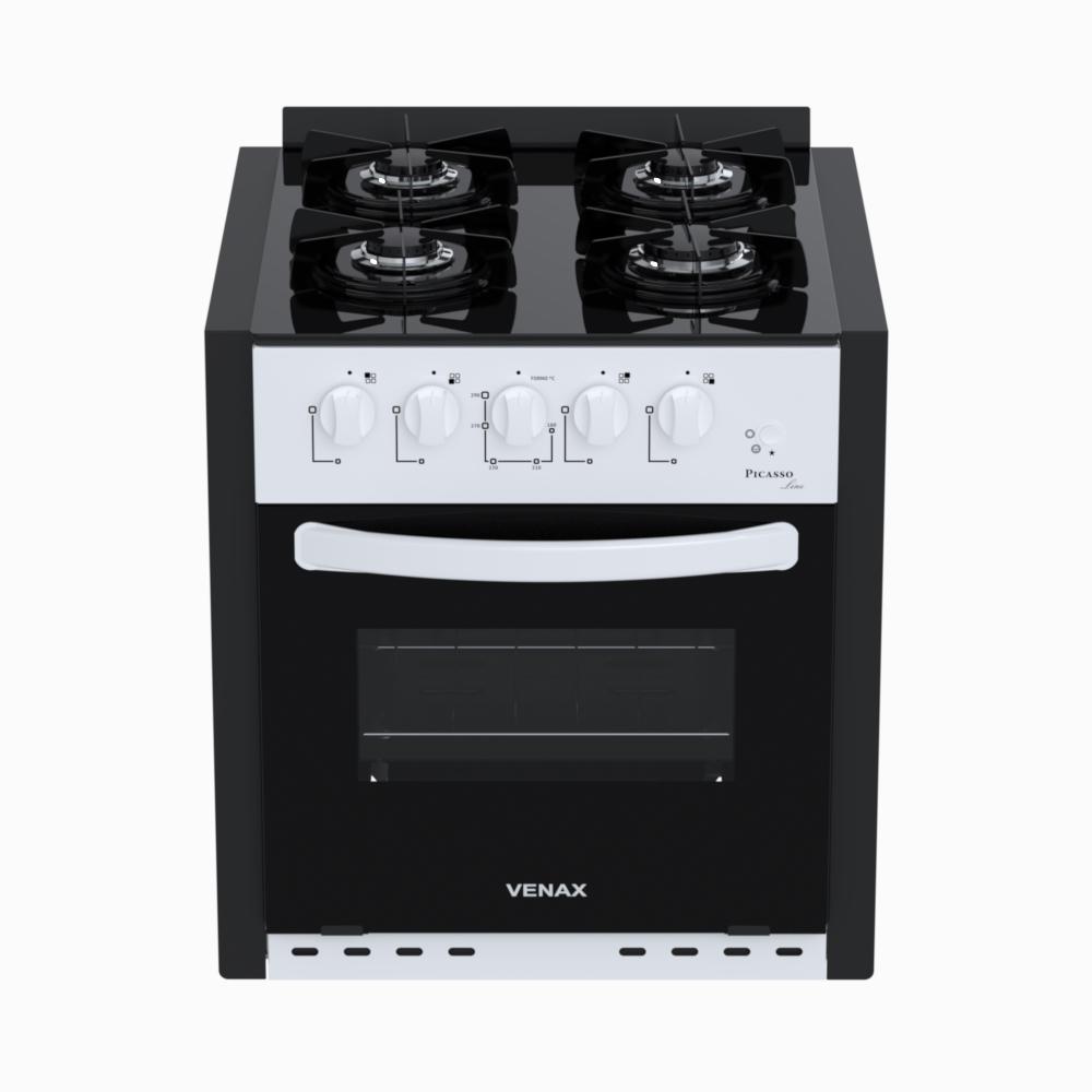 Fogao a Gas de Embutir 4 Bocas Venax Picasso Line Branco