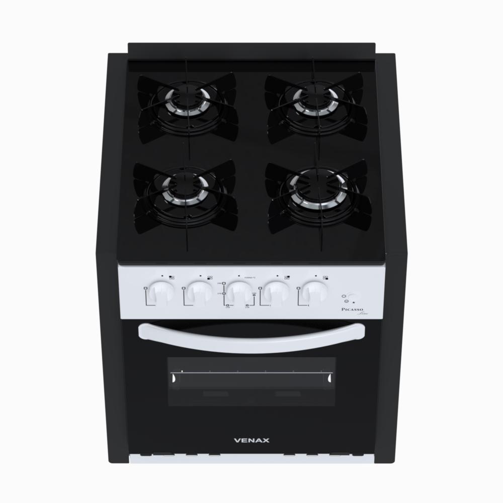 Fogao a Gas de Embutir 4 Bocas Venax Picasso Line Branco