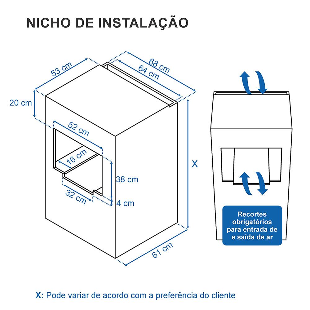 Forno Eletrico de Embutir Venax 45L Grand Gourmet Preto