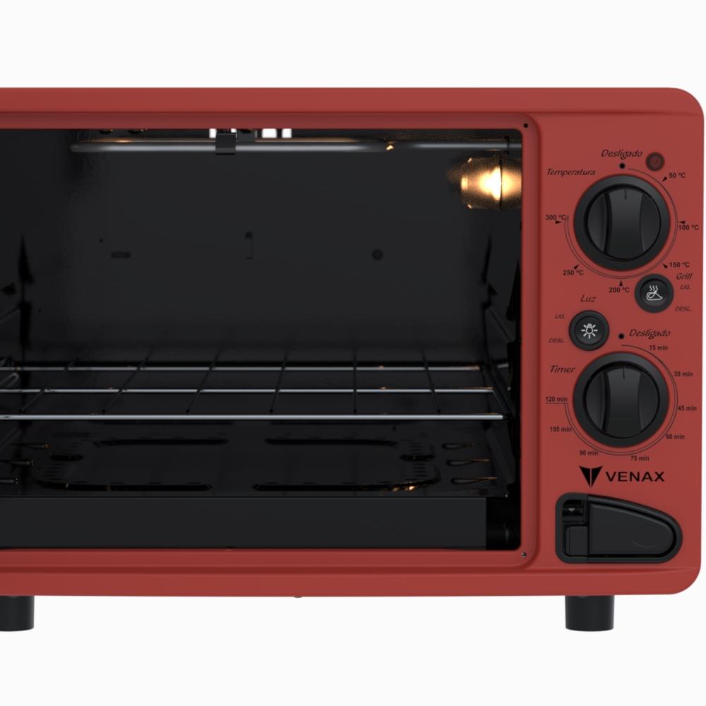 Forno Eletrico Venax 45L Classic Vintage Vermelho