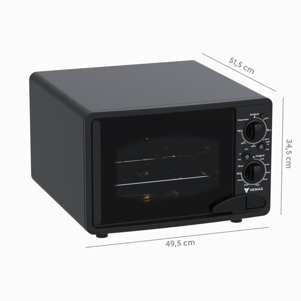 Forno Eletrico Venax 45L Luxo Preto