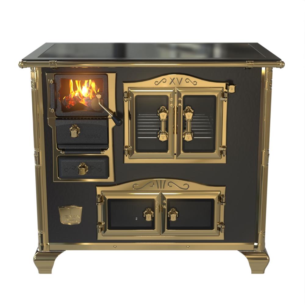 Fogao a Lenha Venax n 2 Princess Premium Preto Gold