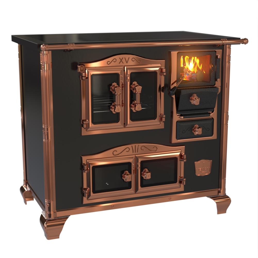 Fogao a Lenha Venax n 2 Princess Premium Preto Rose Gold