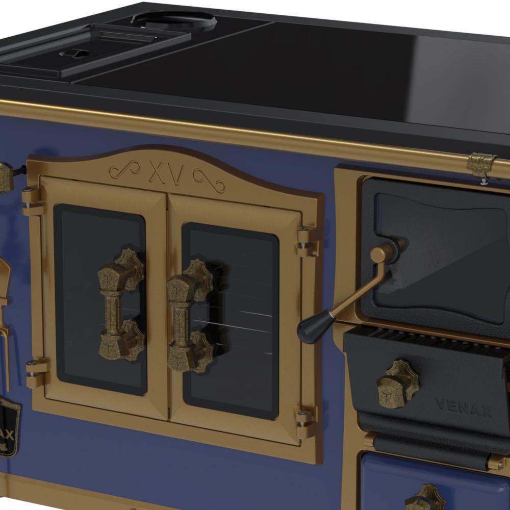 Fogao a Lenha Venax n 2 Duque Premium Caldeira Azul
