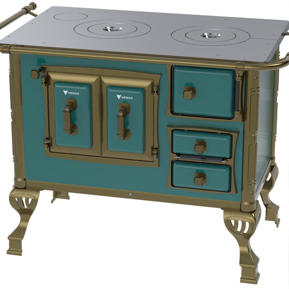 Fogao a Lenha Venax n 1 Colonial Turquesa