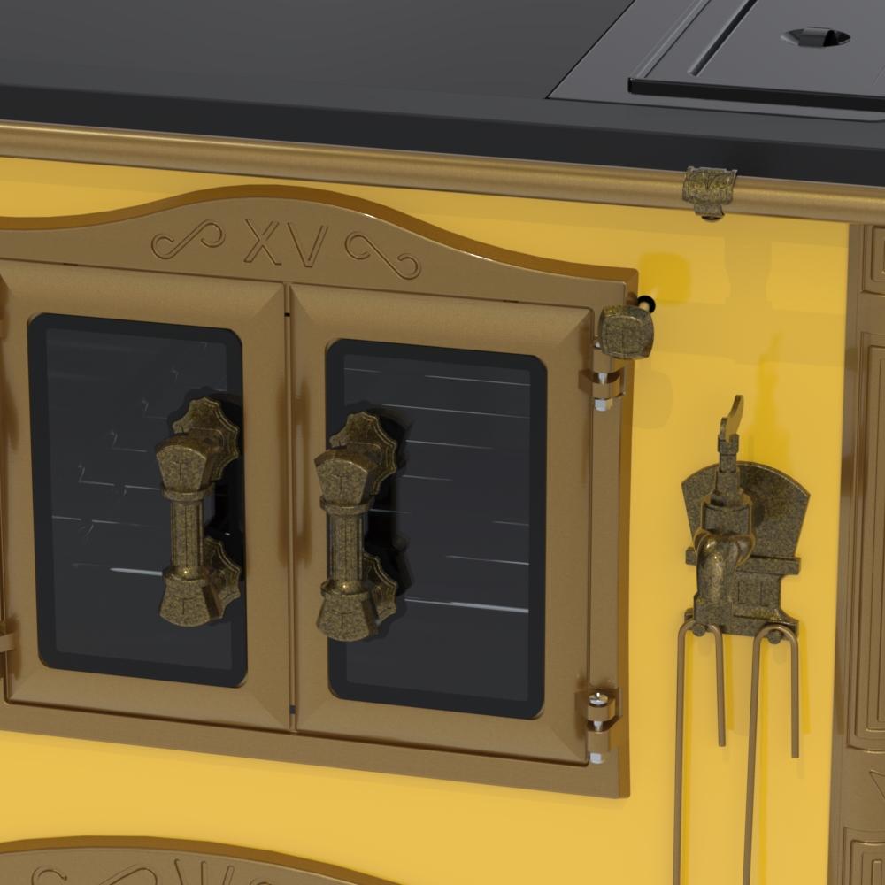 Fogao a Lenha Venax n 2 Imperador Premium Caldeira Amarelo
