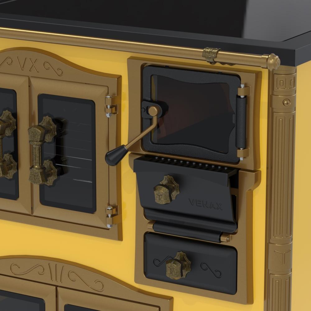 Fogao a Lenha Venax n 2 Imperador Premium Caldeira Amarelo