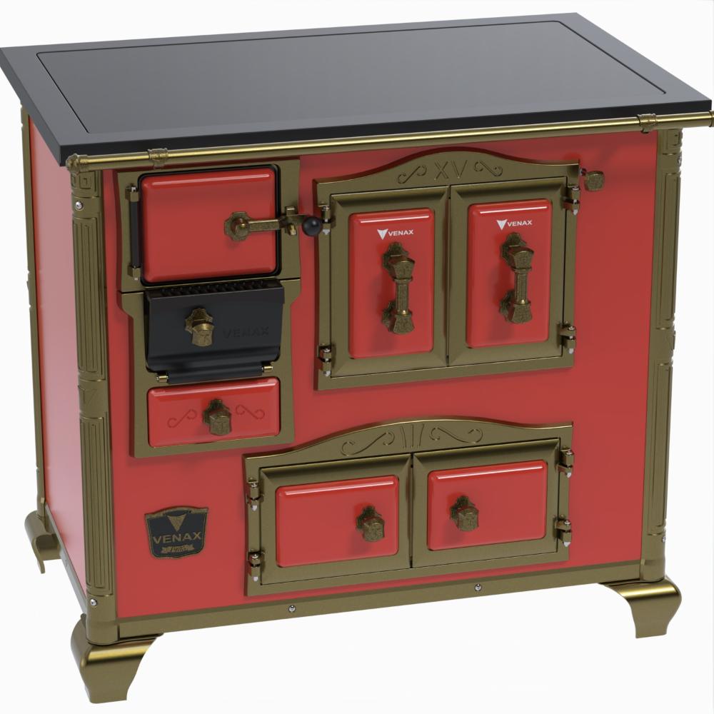 Fogao a Lenha Venax n 2 Imperador Premium Vermelho