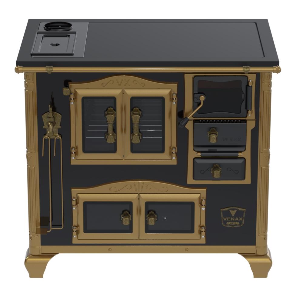 Fogao a Lenha Venax n 2 Imperador Premium Caldeira Preto