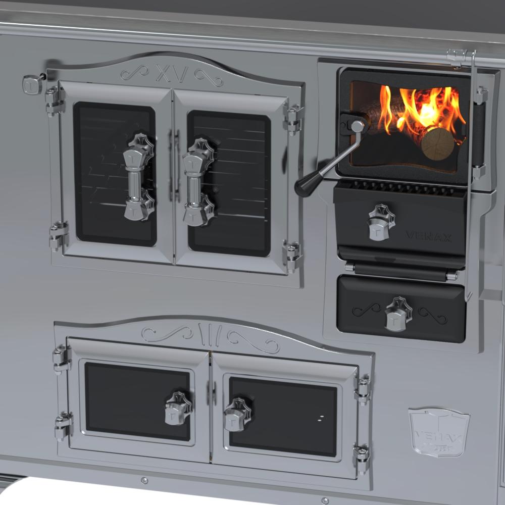 Fogao a Lenha Venax n 2 Imperador Vitreo Premium Inox