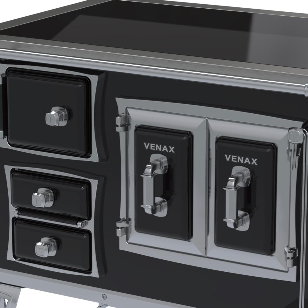 Fogao a Lenha Venax GII n 2 Sec XVIII Premium Preto