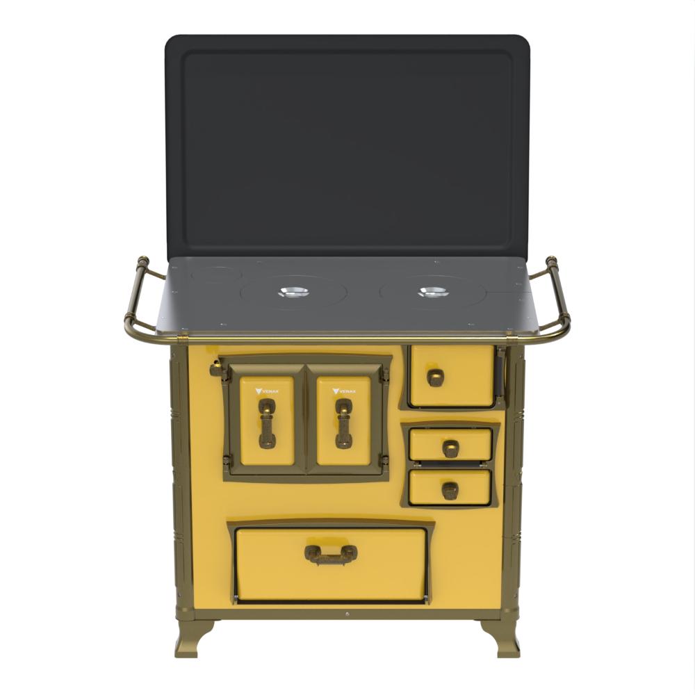 Fogao a Lenha Venax n 1 Renaissance Chapa de Aluminio Amarelo