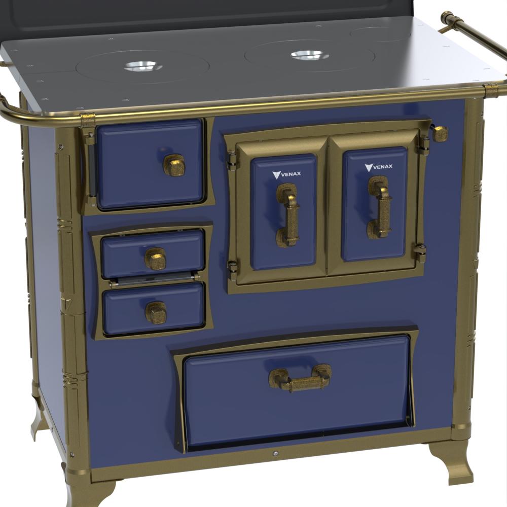 Fogao a Lenha Venax n 1 Renaissance Chapa de Aluminio Azul
