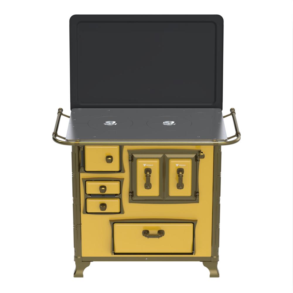 Fogao a Lenha Venax n 1 Renaissance Chapa de Aluminio Amarelo