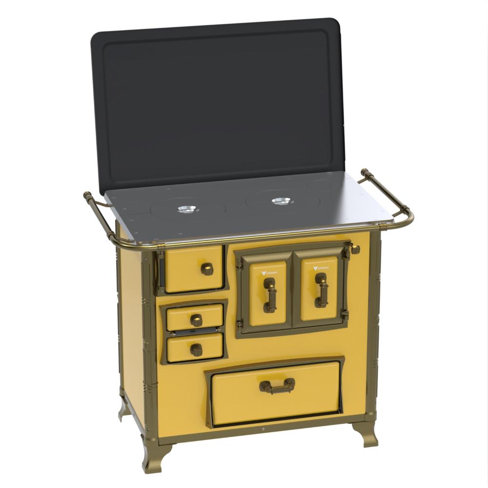 Fogao a Lenha Venax n 1 Renaissance Chapa de Aluminio Amarelo