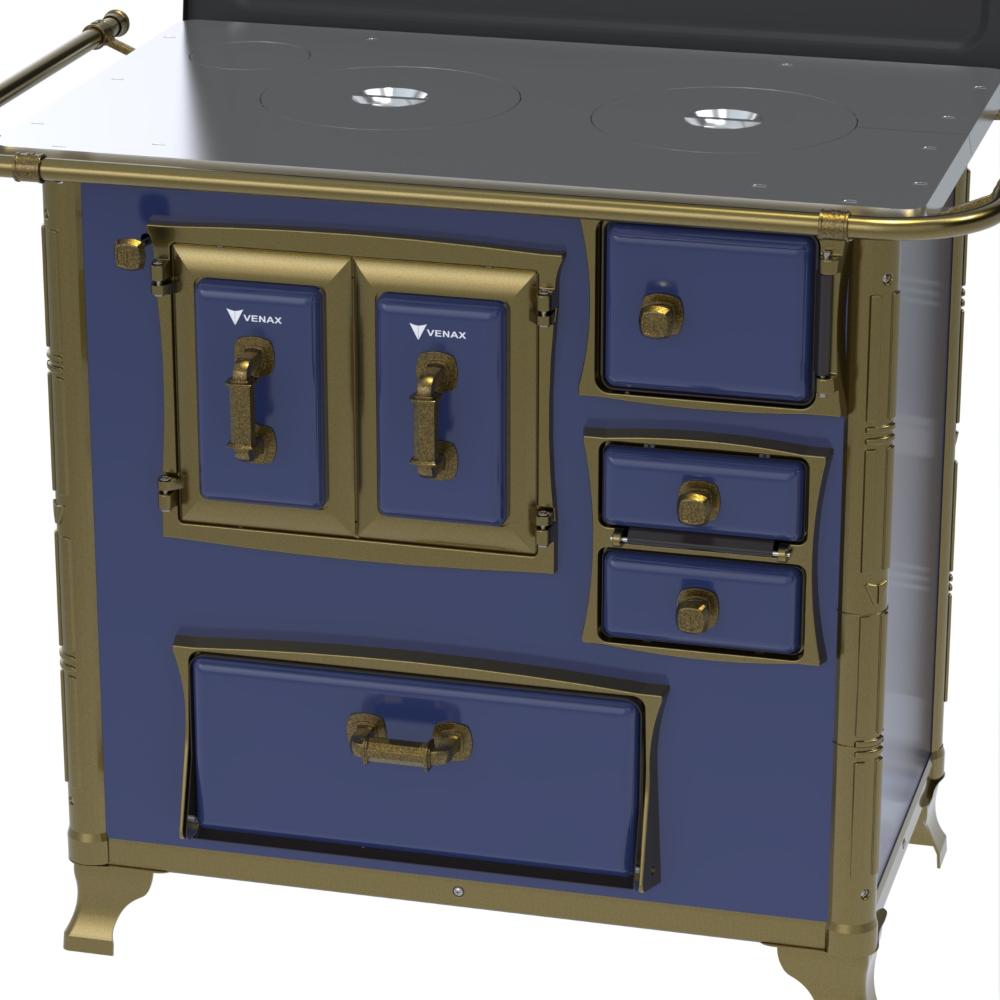 Fogao a Lenha Venax n 1 Renaissance Chapa de Aluminio Azul