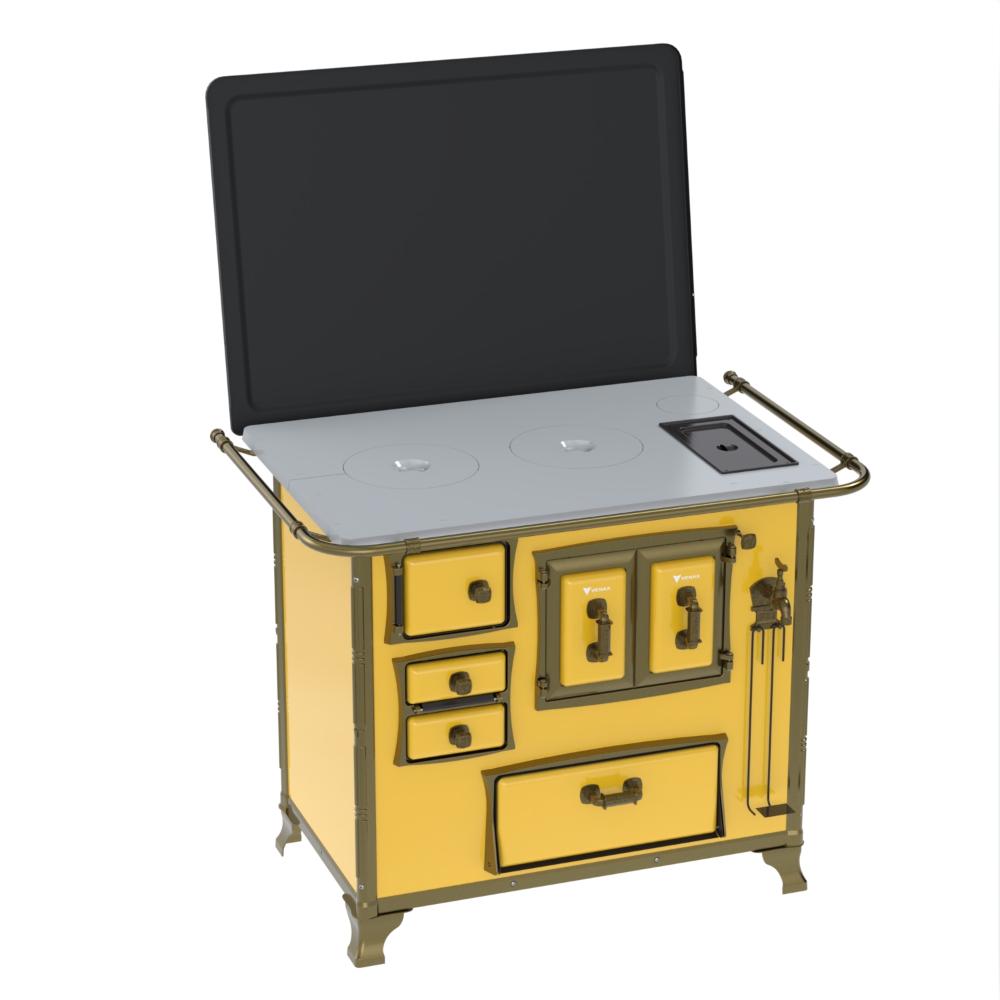 Fogao a Lenha Venax n 2 Renaissance Chapa de Aluminio Amarelo Cald