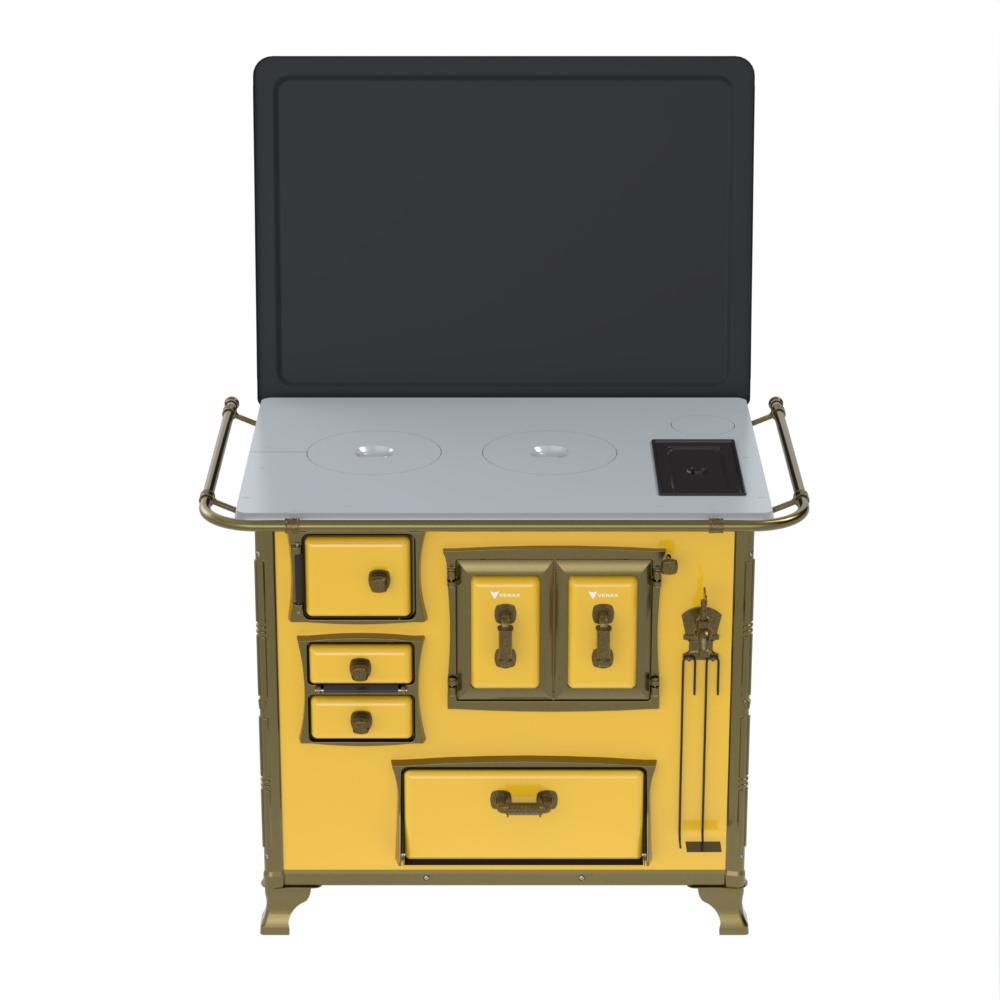 Fogao a Lenha Venax n 2 Renaissance Chapa de Aluminio Amarelo Cald