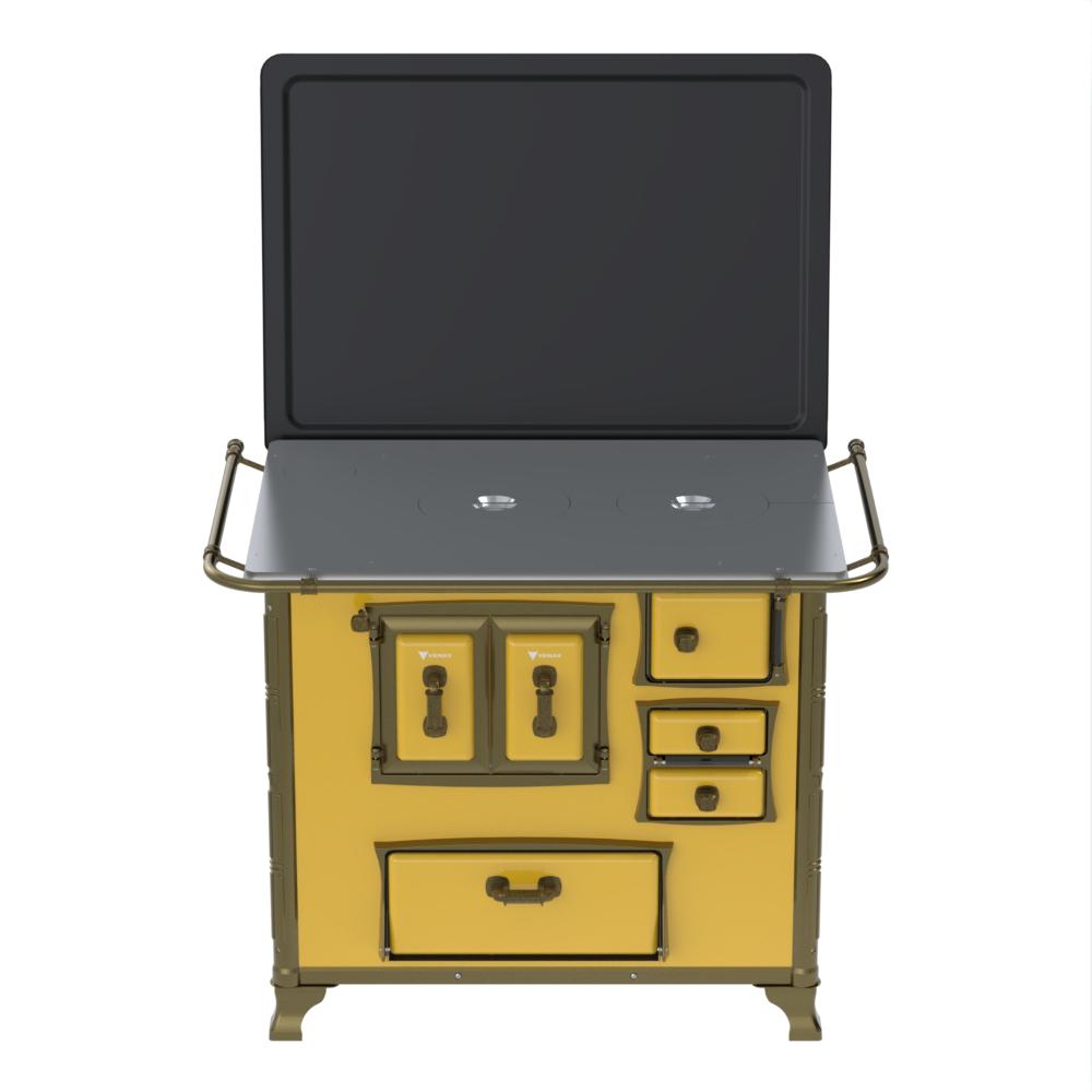 Fogao a Lenha Venax n 2 Renaissance Chapa de Aluminio Amarelo