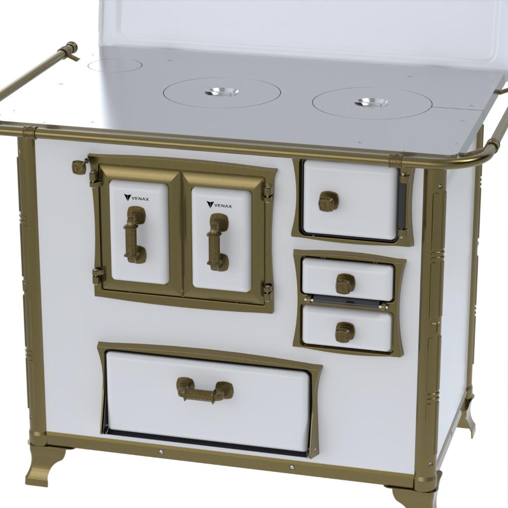 Fogao a Lenha Venax n 2 Renaissance Chapa de Aluminio Branco