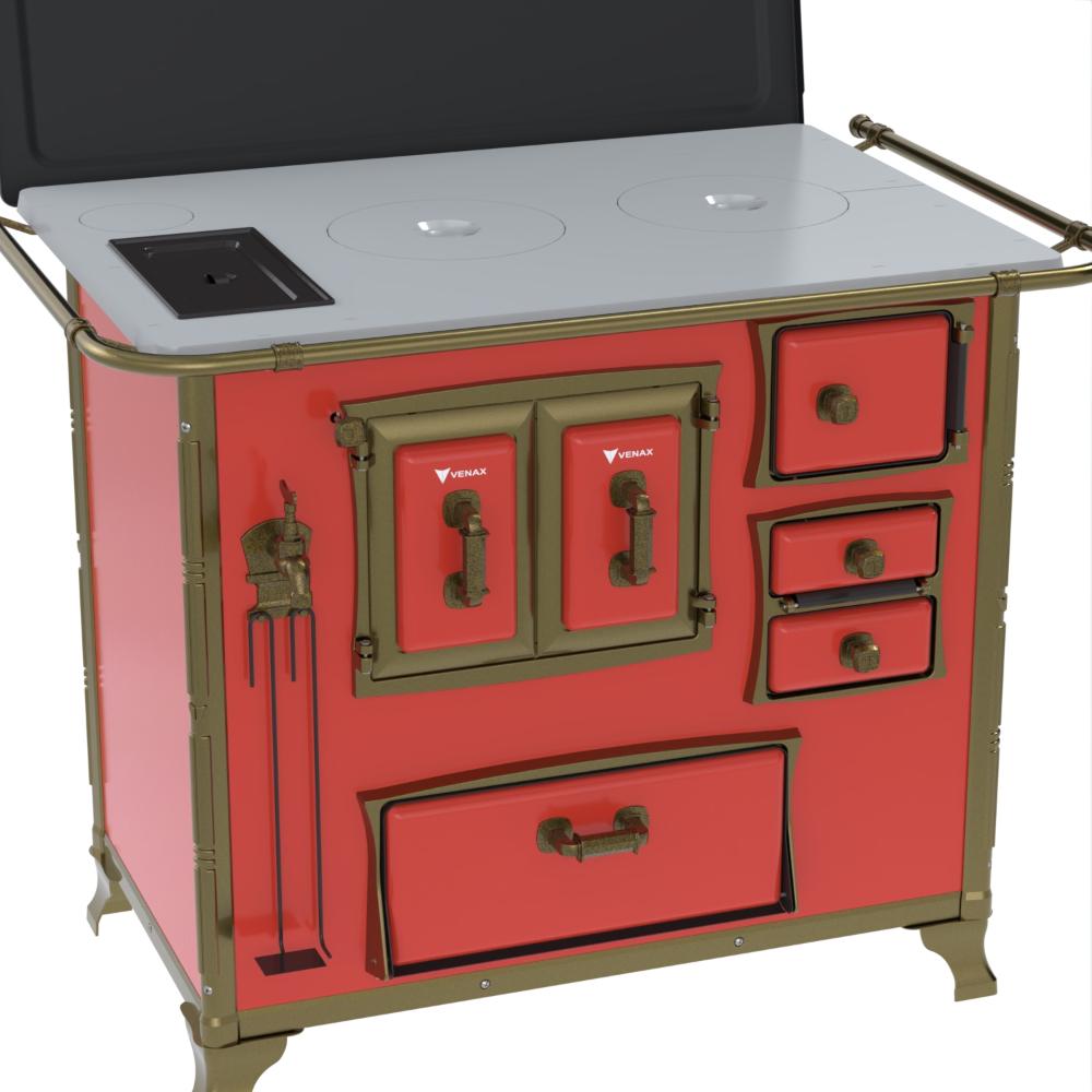 Fogao a Lenha Venax n 2 Renaissance Chapa de Aluminio Vermelho Cald