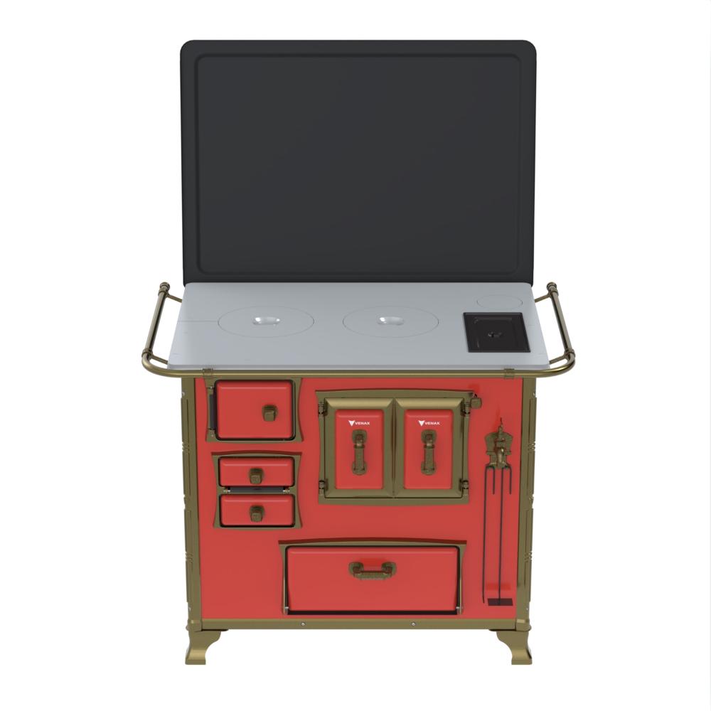 Fogao a Lenha Venax n 2 Renaissance Chapa de Aluminio Vermelho Cald
