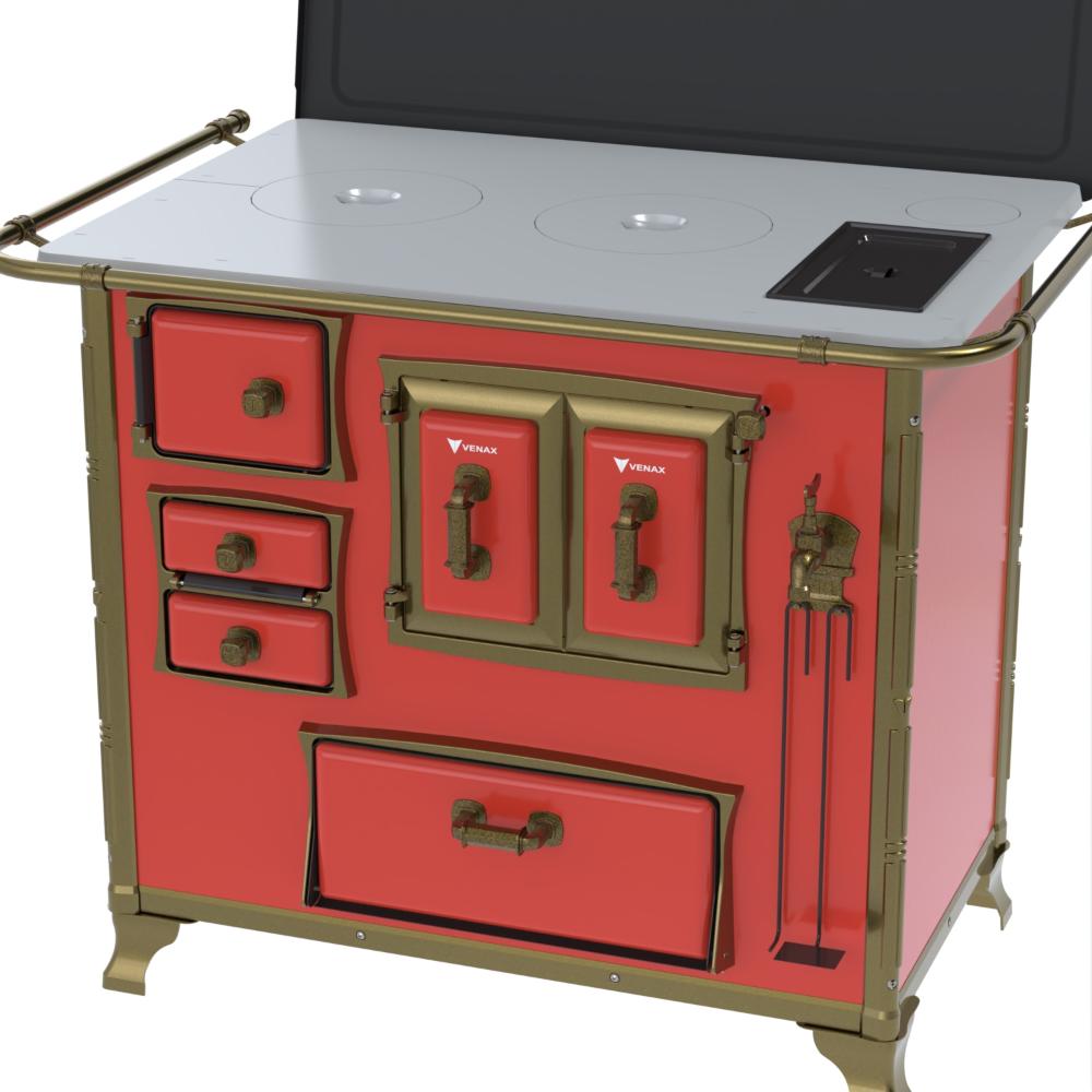 Fogao a Lenha Venax n 2 Renaissance Chapa de Aluminio Vermelho Cald