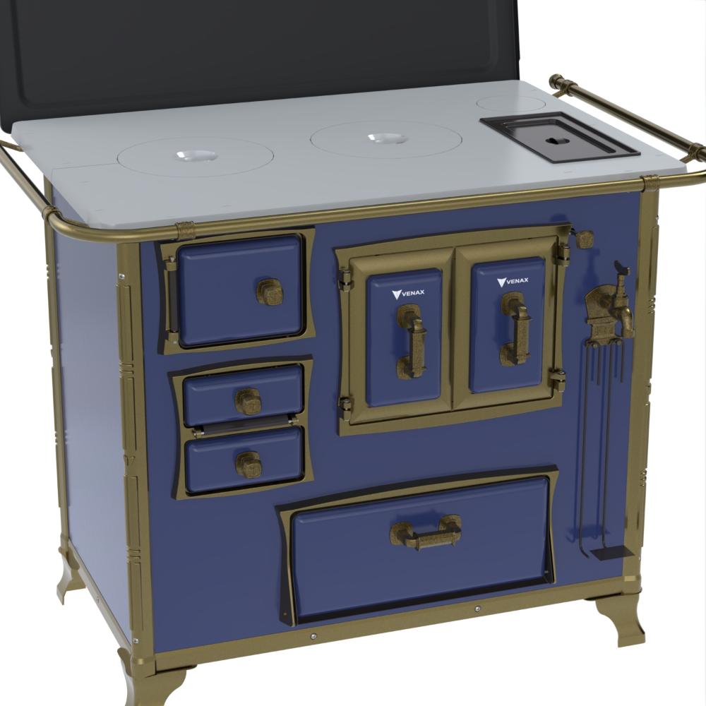 Fogao a Lenha Venax n 2 Renaissance Chapa de Aluminio Azul Cald